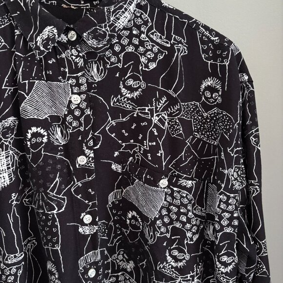 Vintage Funky People Button Down Shirt - Picture 2 of 6